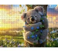 Coala Árbol Puzzle de 5000 Piezas, Juego de Mesa Familiar de Madera - Rompecabezas Adultos para Toda La Familia, Rompecabezas Educativo DIY y Antiestrés - con Mapa de Referencia, 156 x 105 cm f0-554