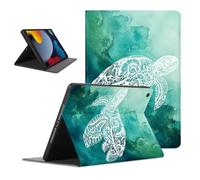 Coalbooliy Funda para iPad 9./8./7. Generation, Aesthetic Carey Dibujos Diseño Ultra Slim Smart PU Leather Protector Soporte Función Ángulos Ajustables Flip Cubierta Tablet Case, Verde