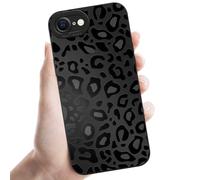 Coalbooliy Funda para iPhone 16e 6,1'' Negro Carcasa Suave TPU Ultrafina Silicona Aesthetic patrón Leopardo, Antigolpes Protección Cámara niña Regalo Case Móvil, 04