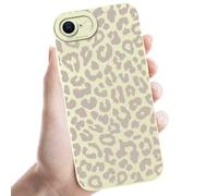Coalbooliy Funda para iPhone 17e/iPhone 16e 6,1'' Blanco Carcasa Suave TPU Ultrafina Silicona Aesthetic patrón Leopardo, Antigolpes Bumper Protección de Cámara niña Regalo Case Móvil, 06