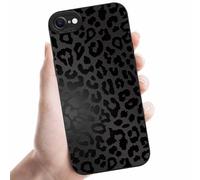 Coalbooliy Funda para iPhone 17e/iPhone 16e 6,1'' Negro Carcasa Suave TPU Ultrafina Silicona Aesthetic patrón Leopardo, Antigolpes Protección Cámara niña Regalo Case Móvil, 04