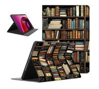 Coalbooliy Funda para Lenovo Tab M10 10.6", Aesthetic Estantería Dibujos Diseño Ultra Slim Smart PU Leather Protector Soporte Función Ángulos Ajustables Flip Cubierta Tablet Case, Negro