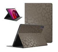 Coalbooliy Funda para Lenovo Tab M10 10.6", Aesthetic Leopardo Dibujos Diseño Ultra Slim Smart PU Leather Protector Soporte Función Ángulos Ajustables Flip Cubierta Tablet Case, Caqui