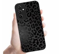 Coalbooliy Funda para Samsung Galaxy S21 FE 5G 6,4'' Negro Carcasa Suave TPU Ultrafina Silicona Aesthetic patrón Leopardo, Antigolpes Protección Cámara niña Regalo Case Móvil, 04