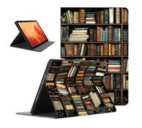 Coalbooliy Funda para Samsung Galaxy Tab A7 10,4 Zoll 2020, Aesthetic Estantería Dibujos Diseño Slim Smart PU Leather Protector Soporte Función Ángulos Ajustables Flip Cubierta Tablet Case, Negro