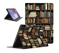 Coalbooliy Funda para Samsung Galaxy Tab A7 Lite 8,7 Zoll 2021,Aesthetic Estantería Dibujos Diseño Slim Smart PU Leather Protector Soporte Función Ángulos Ajustables Flip Cubierta Tablet Case, Negro