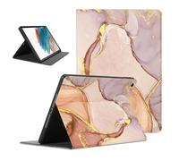 Coalbooliy Funda para Samsung Galaxy Tab A8 10,5 Zoll 2021, Aesthetic Mármol Dibujos Diseño Ultra Slim Smart PU Leather Protector Soporte Función Ángulos Ajustables Flip Cubierta Tablet Case, Marrón