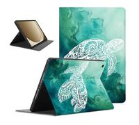Coalbooliy Funda para Samsung Galaxy Tab A9+, Aesthetic Carey Dibujos Diseño Ultra Slim Smart PU Leather Protector Soporte Función Ángulos Ajustables Flip Cubierta Tablet Case, Verde