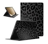 Coalbooliy Funda para Samsung Galaxy Tab A9+, Aesthetic Leopardo Dibujos Diseño Ultra Slim Smart PU Leather Protector Soporte Función Ángulos Ajustables Flip Cubierta Tablet Case, Negro
