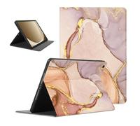 Coalbooliy Funda para Samsung Galaxy Tab A9+, Aesthetic Mármol Dibujos Diseño Ultra Slim Smart PU Leather Protector Soporte Función Ángulos Ajustables Flip Cubierta Tablet Case, Marrón