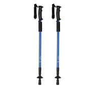 COARTEX Set Bastones de Senderismo, Aluminio, Plegables, con Amortiguación, 5 Colores, con Funda (Azul)