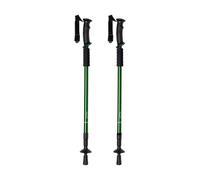 COARTEX Set Bastones de Senderismo, Aluminio, Plegables, con Amortiguación, 5 Colores, con Funda (Verde)