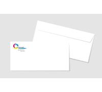 COARTEX - SOBRE COMERCIAL DL- 225 X 115, COLOR BLANCO, CIERRE AUTOADHESIVO, PERSONALIZADO CON LOGOTIPO DE EMPRESA (100, Sobre sin ventana 22,5 x 11,5)