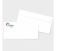 COARTEX - SOBRE COMERCIAL DL- 225 X 115, COLOR BLANCO, CIERRE AUTOADHESIVO, PERSONALIZADO CON LOGOTIPO DE EMPRESA (250, Sobre sin ventana 22,5 x 11,5)