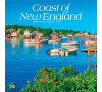 Coast of New England 2027 12 X 24 Inch (Hanging) Monthly Square Wall Calendar Plastic-Free