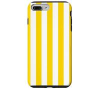 Coastal Classic Sunny Yellow and White Cabana - Tienda de campaña a Rayas Carcasa para iPhone 7 Plus/8 Plus