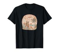 Coastal Cowgirl Beach Sunset Surf Estética Rubia Mujer Camiseta