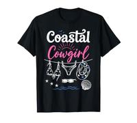 Coastal Cowgirl Summer Bachelorette Cowboy Hat Beach Blue Camiseta