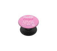 Coastal Cowgirl Summer Bachelorette Cowboy Hat Beach Blue PopSockets PopGrip Adhesivo