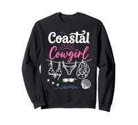 Coastal Cowgirl Summer Bachelorette Cowboy Hat Beach Blue Sudadera