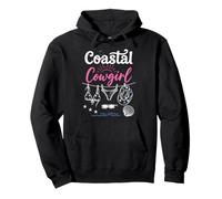 Coastal Cowgirl Summer Bachelorette Cowboy Hat Beach Blue Sudadera con Capucha