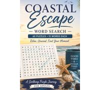 Coastal Escape Word Search: 60 Puzzles Featuring Lighthouses, Tides & Seaside Towns | Easy-to-Read Word Search for Adults | Self-Care & Stress Relief
