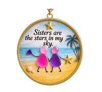 Coastal Friendship Christmas Tree Ornament - Christmas Tree Decoration 2D Acrylic Pendants | Decorative Hanging for Home, Outdoor, Family Gatherings, Party, Living Room, House, Front Yard, Seasonal