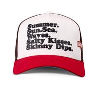 Coastal HFT Gorra Trucker Verano Mar Sand Stone/Red Malla Snapback Beach Waves