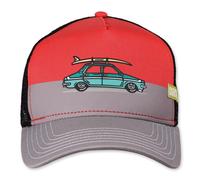Coastal Hft Gorro Tipo Camionero Retro Belleza Red/ Gris Meshcap Playa Surf