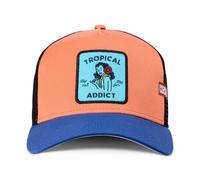 Coastal Hft Tropical Addict Gorro Tipo Camionero Albaricoque / Azul Meshcap