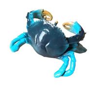 Coastal Kitchen Decor - Resin Blue Crab Holder | Funny Condiment Pot Display Stand, Decorative Seafood Theme Organizer For Kitchen Counter Bar Dining Room Farmhouse Restaurant Beach Style Interior