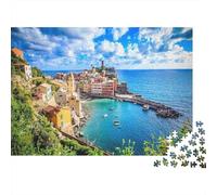 Coastal Landscape Jigsaw Puzzles 1000 Piezass Recycled Paper Cinque Terre Adulto Jigsaws Developing Boy & Girl‘s Intelligence Juego Educativo for Family 38x26cm/1000pcs