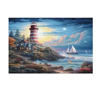 Coastal Lighthouses Puzzle Games for Adults Y Niños - for Creativity And Mindfulness - Challenging Jigsaw Puzzles 1000 Piezas for Family (75×50cm)