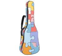 Coastal Marine Life - Funda impermeable para guitarra acústica con diseño de cangrejos rojos y estrellas de mar azules y estrellas de mar azules, acolchado de 1 cm de grosor, mochila con doble correa