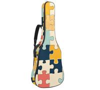 Coastal Marine Life - Funda impermeable para guitarra acústica con diseño de cangrejos rojos y estrellas de mar azules y estrellas de mar azules, acolchado de 1 cm de grosor, mochila con doble correa