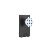 Coastal Modern Blue Diamonds Ikat Patrón Geométrico Motivo PopSockets PopWallet para MagSafe