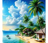 Coastal Scenery Jigsaw Puzzle 35 Pieces 30x30cm/12x12inch, Difficult Jigsaw Puzzles for Adults 35, Beautiful Art Work, Great Festive Puzzle Gift for Men/Women