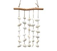 Coastal Shell Wall Art, Boho Natural Wind Chimes, Sea Shell Wall Decor, Handmade Nautical Hanging, Tropical Beach House Ornament, Home Accents