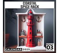 Coastal Spice Rack 2025: 15 Months of Culinary Coastlines October 2024 to December 2025 Capturing Unique Spice Blends from Coastal Regions Perfect for ... in Large Size 8.5 x 8.5 Ideal Gifts
