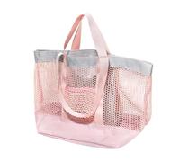 Coastal Utility Shopper - Multi Pocket Organizer, Extra Large Getaway Bag with Secure Zipped Section, Airflow Netting Material Handbag, Fast Dry Debris Resistant Design for Pool Trips Camping