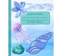 Coastal Vibes Composition Notebook: Aesthetic Blue Ocean & Beach Journal for Writing, Notes, and Daily Ideas: Functional & Cute: Seaside Notes: ... Notebook - 7.5 x 9.25 Blue Beachy Journal
