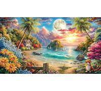 Coastal-Villa-with-Pool-and-Blue-shutters 1000 Piezas Puzzle Educativo para Adultos y niños Papel Reciclado Desafiante Actividad en casa 38x52/1000pcs