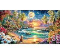 Coastal-Villa-with-Pool-and-Blue-shutters 1000 Piezas Puzzle Reciclado Decoración Mural Hermosa para Adultos Juego Educativo Relajación 70x50/1000pcs