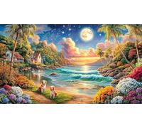 Coastal-Villa-with-Pool-and-Blue-shutters Puzzle de 1000 Piezas Reciclado Regalo Divertido Juego Educativo para Adultos Desafiante Idea de Regalo 70x50/1000pcs