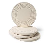 CoasterStone EC500 Absorbente Posavasos, 4 - 1/4-inch, Griego Clave, Juego de 4