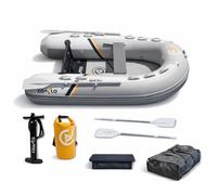 Coasto - Anexo Inflable Premium 248 - BT-CDS248P - Suelo Dropstitch/Alta Presión - 3+1 plazas, 248 x 154 cm - Extrema Estabilidad - Pack de 2 Palas, Bomba y Bolsa de Transporte - Gris