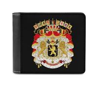 Coat Arms of The Kingdom of Belgium - Cartera plegable para hombre con tarjetero y monedero de piel