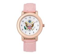 Coat Arms of The United States - Elegante reloj analógico de cuarzo para mujer, correa de piel