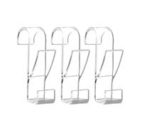 Coat Hooks 3/6 ganchos dobles for baño, toallero eléctrico for radiador, gancho de almacenamiento, estante colgante multifuncional for toallas cocina y hogar para Dormitorio(A-3pcs-Transparent)