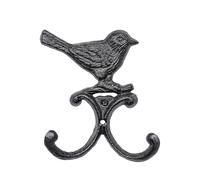 Coat Hooks - Heavy Duty Double Hook for Garage Shower Home Storage | Metal Wall Mount with Bird Rack Design, Smooth Edges for Hanging Coats Bags Towels in Kitchen Entryway Patio Laundry Room Bedroom